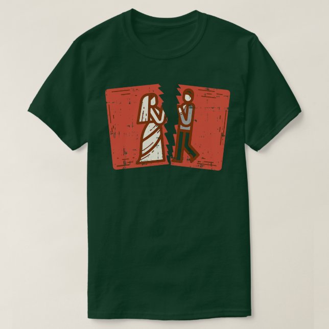 T-shirt Divorcé Ex Femme Hus Rompre (Design devant)