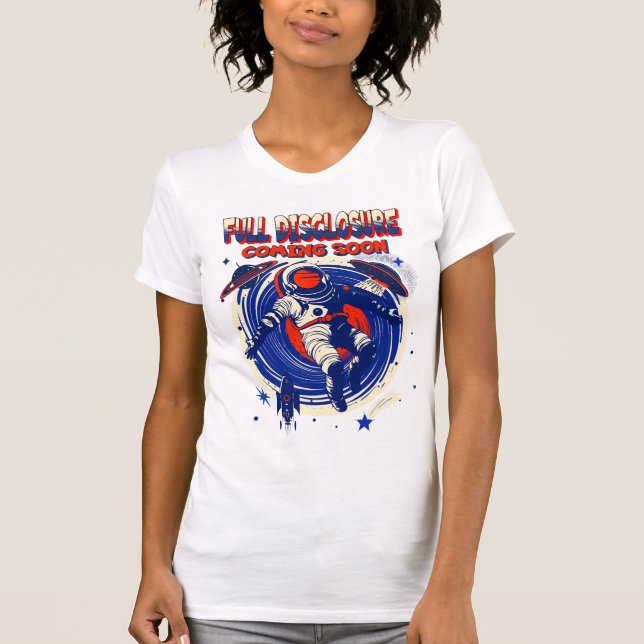 T-shirt Divulgation complète à venir | Astronaute Flottant (Devant)