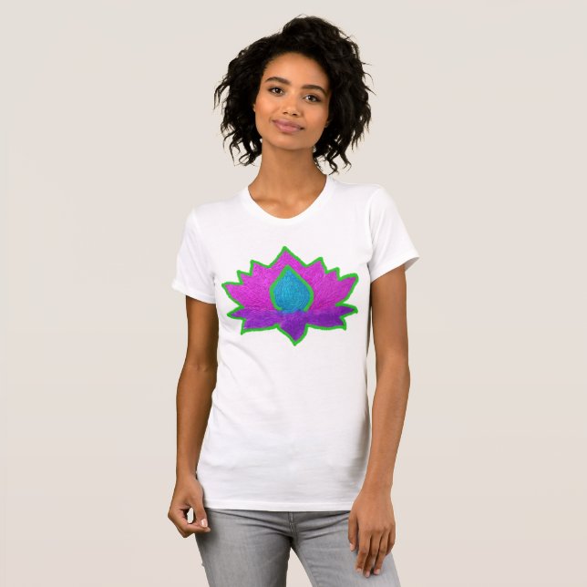 T-shirt Diwali glitter lotus (Devant entier)