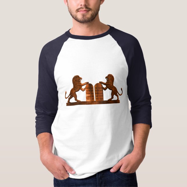 T-shirt Dix commandements et lions (Devant)