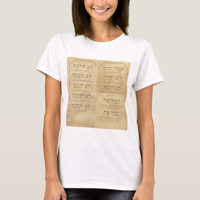 T-shirt Dix Commandements Femmes Bella+Canvas Slouchy (Devant)
