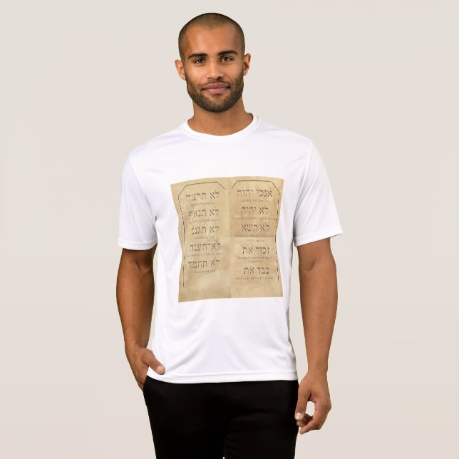 T-shirt Dix commandements T-Shir, compétiteur masculin Spo (Devant entier)