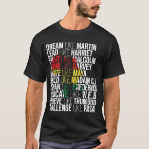 T-shirt Dix leaders inspirants Mois de l'histoire des Noir