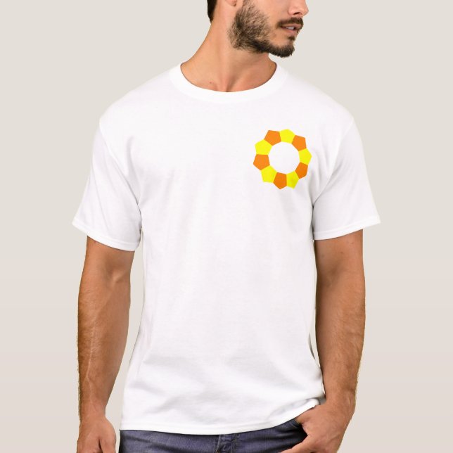 T-shirt Dix pentagones sur la poche - OY (Devant)