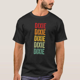 T-shirt Dixie County Florida Rainbow Text