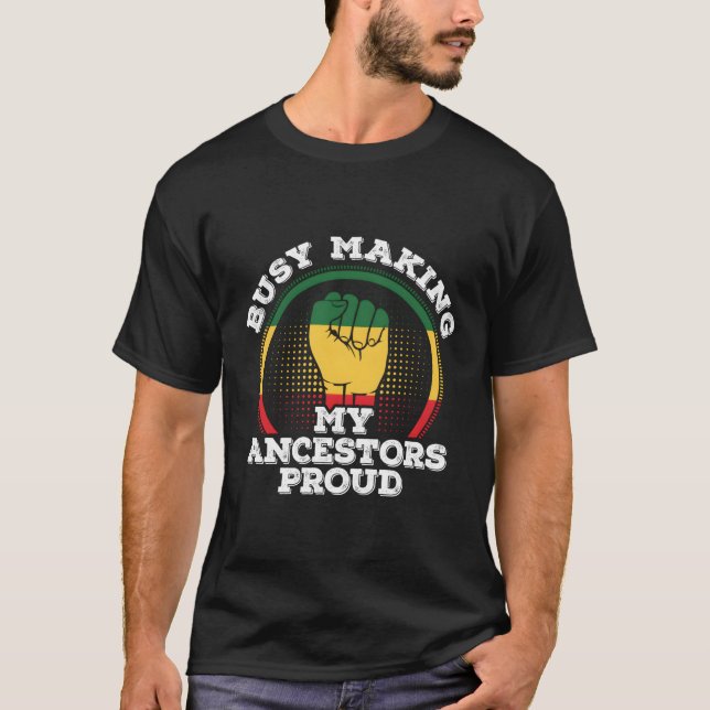 T-shirt Dixième Africain Américain Occupé Fabriquant Mes A (Devant)