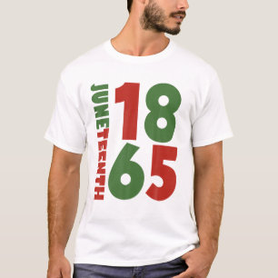 T-shirt Dixième anniversaire de la liberté noire 1865 Ame 