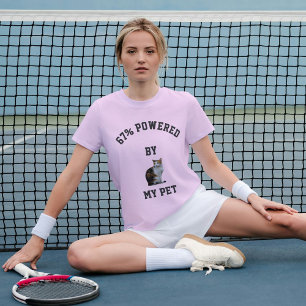 T-shirt DIY Moderne Tendance Amoureuse des Chats Maman Ros