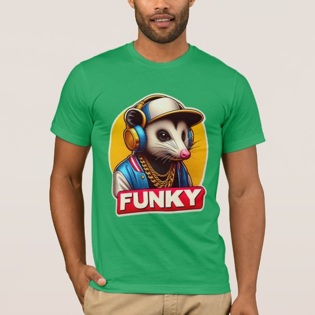 T-SHIRT DJ 4 FUNKY-OPOSSUM (Devant)