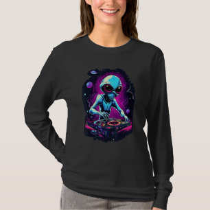 T-shirt DJ Alien Astronaute DJ Alien en train de faire du