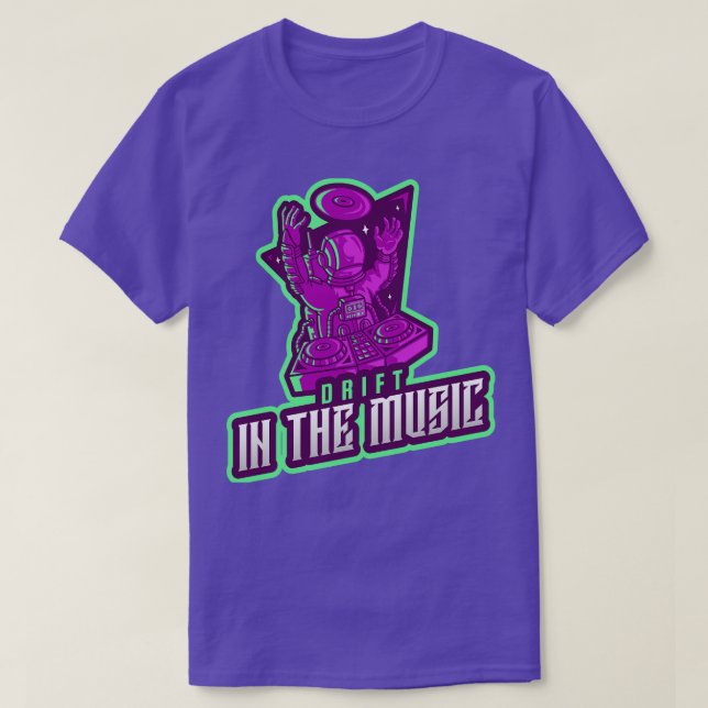 T-shirt DJ Astronaut Techno Electronic House Dance Music (Design devant)