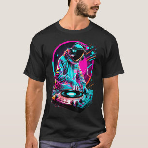 T-shirt DJ astronaute, DJ dans l'espace, Graphisme cool ED