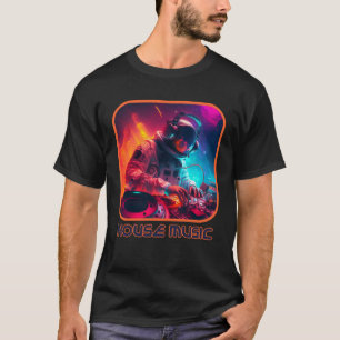 T-shirt DJ astronaute EDM pour la marchandise de la maison