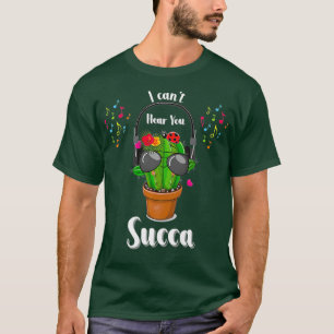 T-shirt Dj Cactus Avec Casques Et Lunettes De Soleil Plant