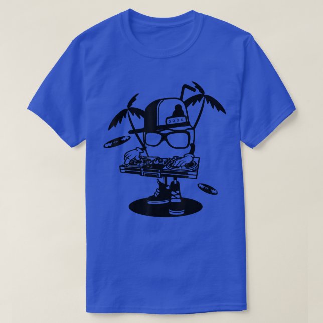 T-shirt DJ Coconut DJ Cartoon night clubs, Cool de fête C (Design devant)