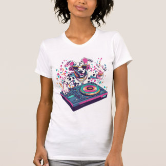 T-shirt DJ Dalmatien � Soirée EDM Rave Chien