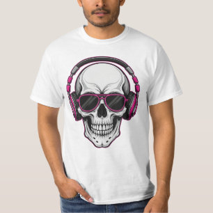 T-shirt DJ de crâne Graffiti urbain