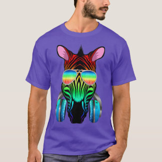 T-shirt DJ de musique Zebra - Collection Afrique