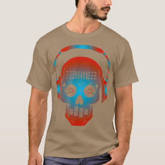 T-shirt DJ Disque Jockey Design crâne pour les mélangeurs