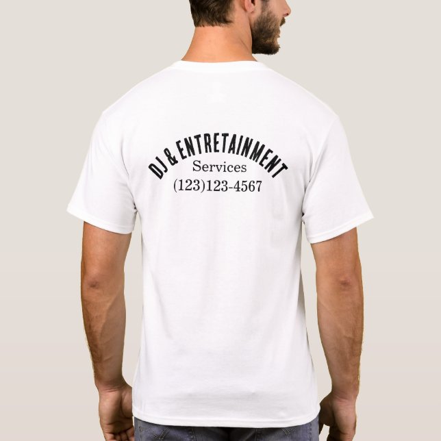 T-shirt dj divertissement uniforme modifiable pour le trav (Dos)