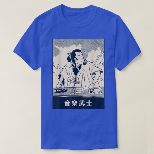 T-shirt Dj, Dj Samurai, Japonais, Japon  (Design devant)