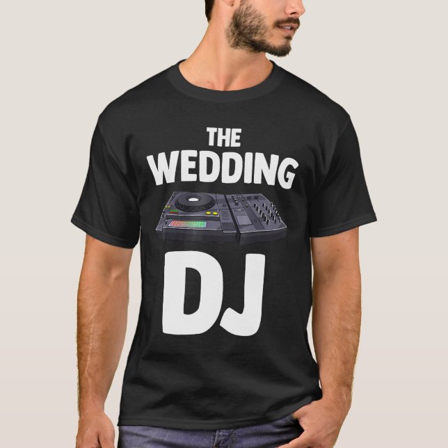 T-shirt Dj - Dj Tourne-disque Mariage Musique Novelity Equ (Devant)