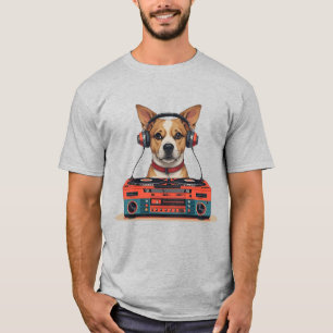 T-shirt DJ Dog Tourne-disque Beats