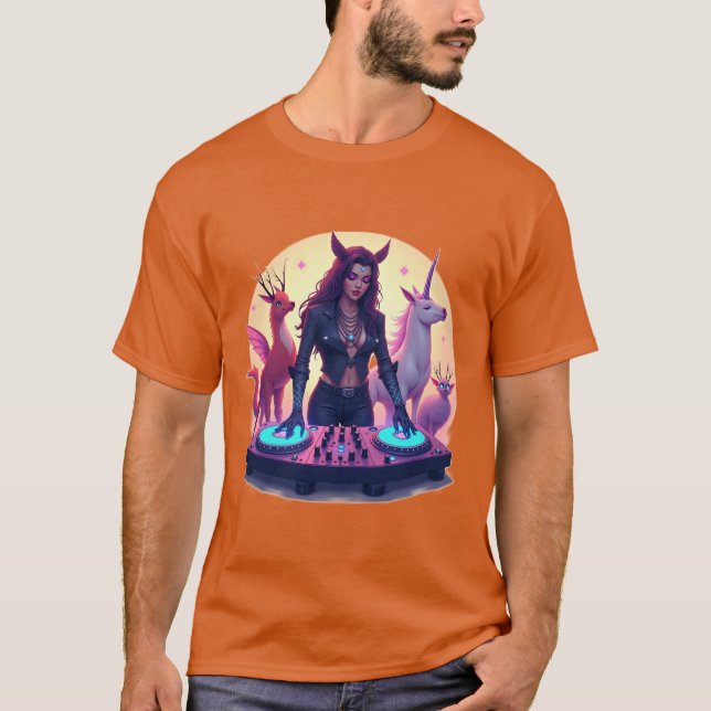 T-shirt DJ Enchanté : Conception de groove mythique (Devant)