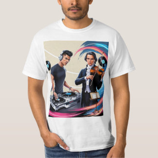 T-shirt DJ et chemise couleur guitare