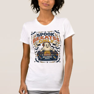 T-shirt DJ Ghost Spooky Beats Gravure Vintage Halloween