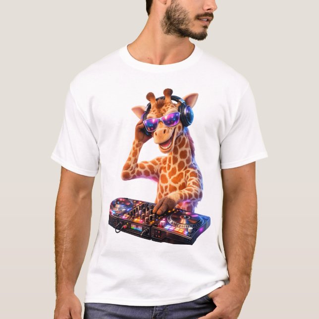 T-shirt DJ Giraffe 4D Party Vibes Tee (Devant)