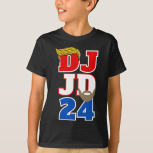 T-shirt Dj Jd 24 Cheveux Trump Barbe Vance 2024 Républicai