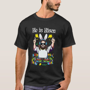 T-shirt DJ Jésus drôle jour de Pâques résurrection chrétie