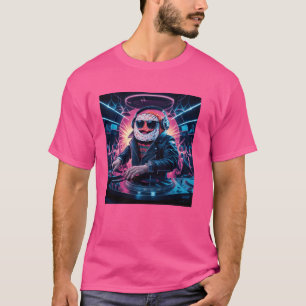 T-shirt Dj Masqué Interprétation Au Colorful Club Pour Edm