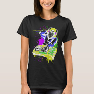 T-shirt DJ Monkey Music Party Amusants Lunettes de soleil