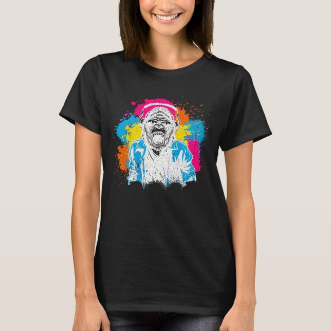 T-shirt DJ Monkey Music Party Fun Sunglaces Fun Dancing C (Devant)