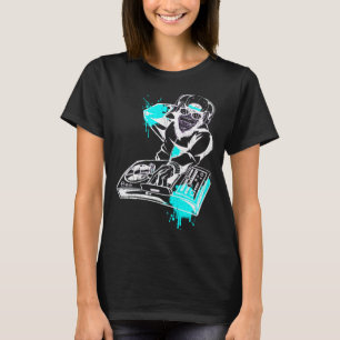 T-shirt DJ Monkey Musique Party Lunettes de soleil amusant