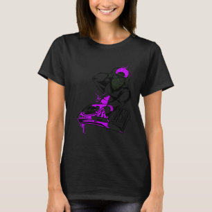 T-shirt DJ Monkey Musique Party Lunettes de soleil Fun Mon