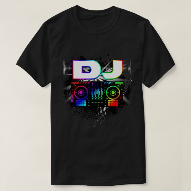 T-shirt Dj Music Lover Music Player Sound Cool Drôle Cadea (Design devant)