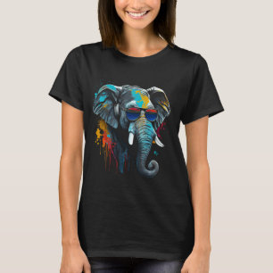T-shirt DJ musique fan de soirée éléphant tenue de fête mu