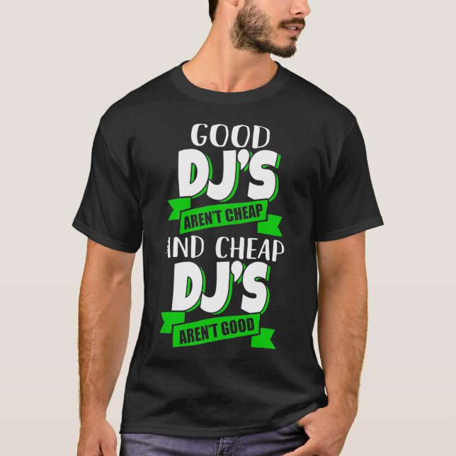 T-shirt DJ pas cher et pas cher sont une bonne idée de cad (Devant)