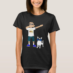 T-shirt Dj Pauly D Dabbing Avec Le Cool French Bulldog À S
