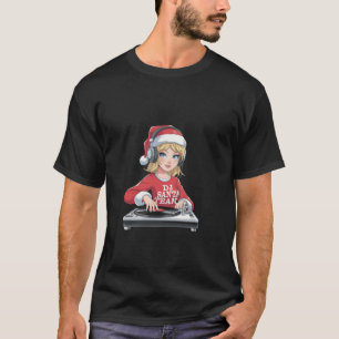 T-shirt DJ Père Noël Girl Team Funny Joyeux Mixmas Noël Xm