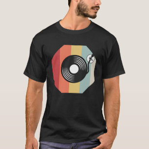 T-shirt DJ pour Mens Graphic Techno Discjockey Disc Jockey