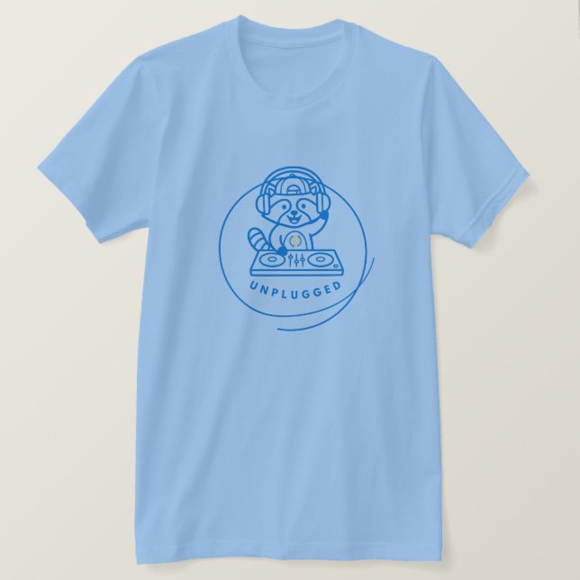 T-Shirt DJ Raccoon Néon (Design devant)