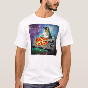T-shirt DJ Space Cat tourne un peu de Za doux