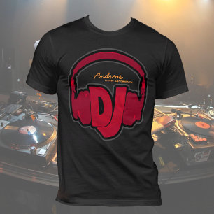 T-shirt DJ Tee noir personnalisé