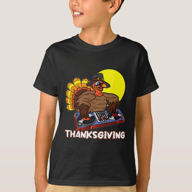 T-shirt DJ Turquie Thanksgiving Day Cool Fall Dance Music  (Devant)