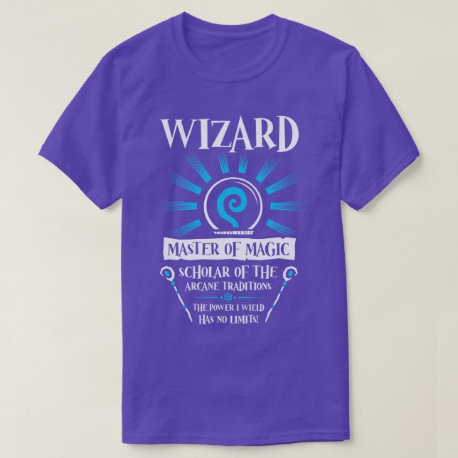 T-shirt DJ WIZARD Classe Dungeons Dragons (Design devant)
