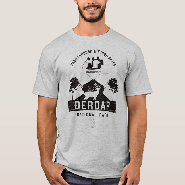 T-shirt Djerdap National Park Design noir (Devant)